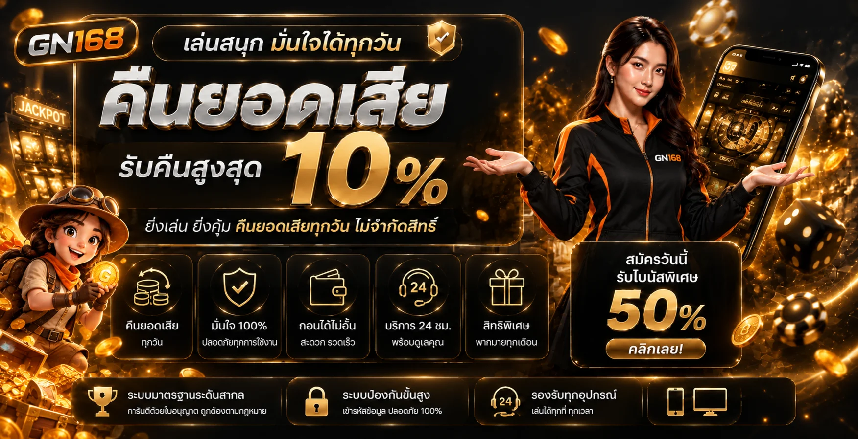 GN168 ทางเข้าเว็บตรง คาสิโน สล็อต ฝากถอนออโต้ 24 ชม.